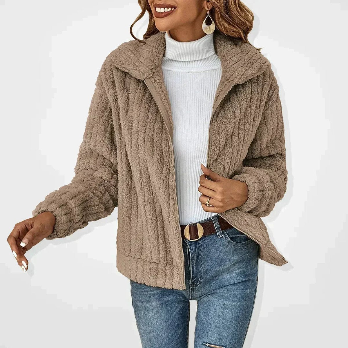 Roberta | Giacca Accogliente con Zip