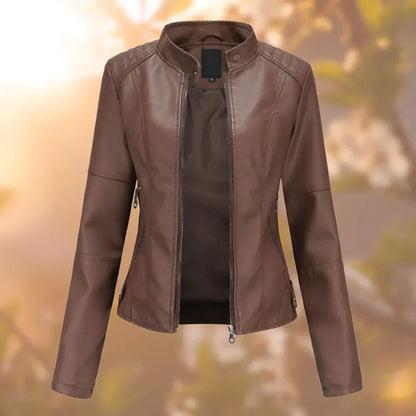 Larissa | Giacca Biker Slim con Zip da Donna