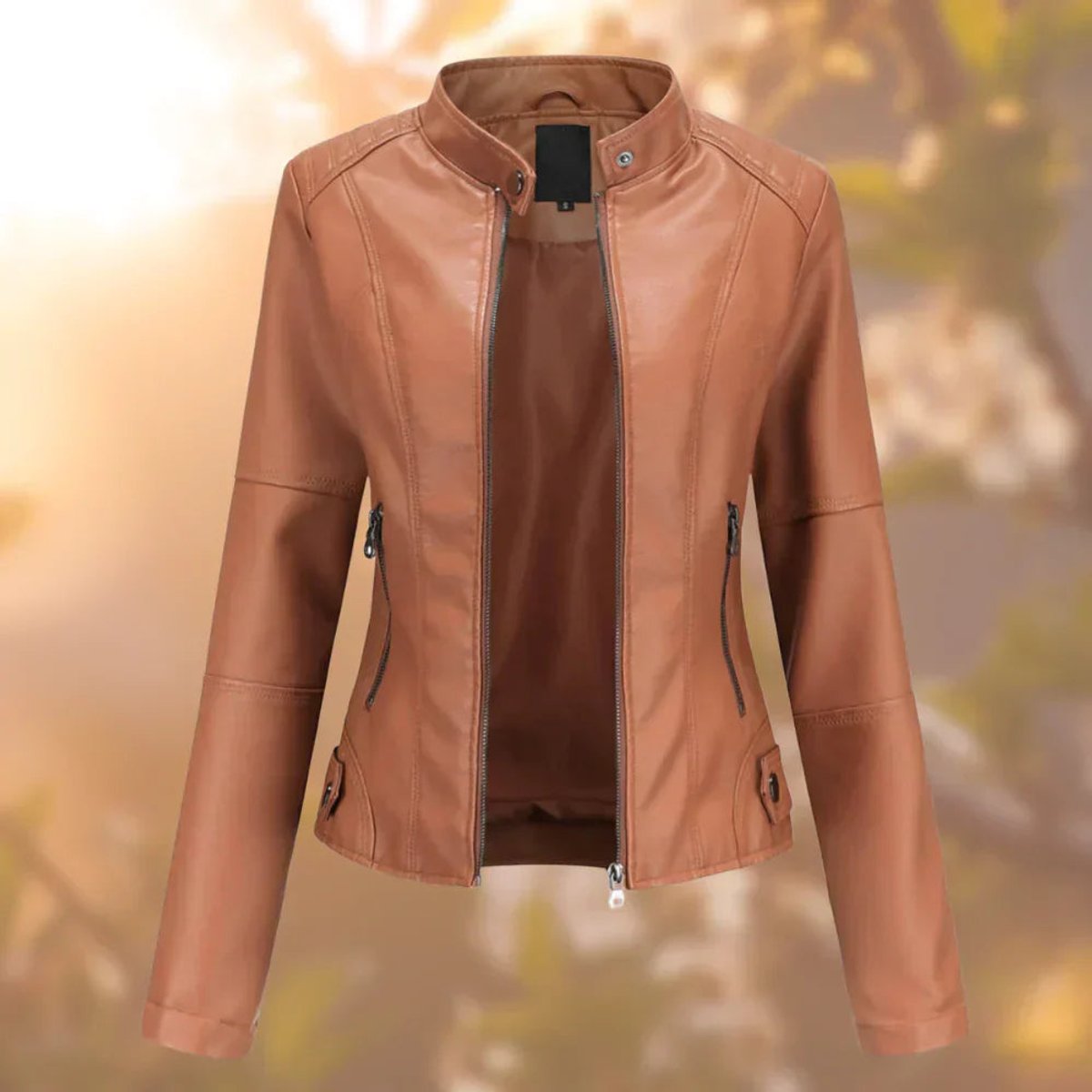 Larissa | Giacca Biker Slim con Zip da Donna