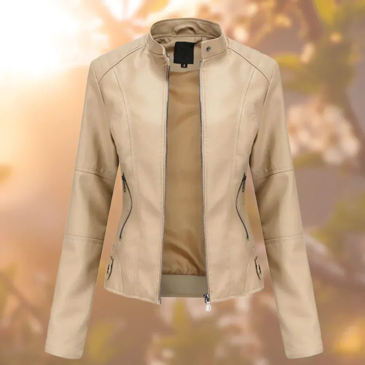 Larissa | Giacca Biker Slim con Zip da Donna