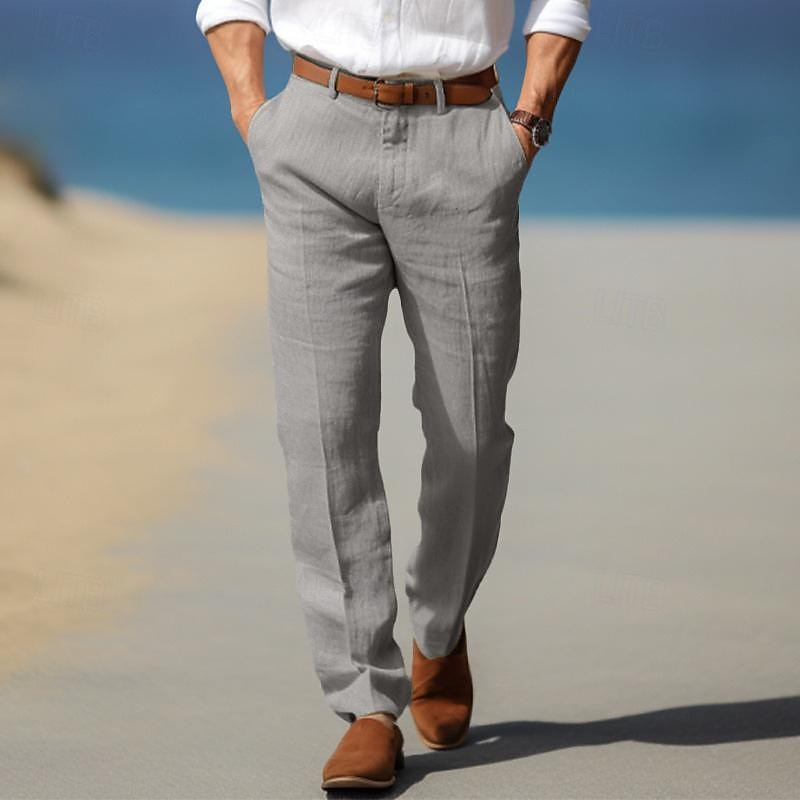 PANTALONI DA UOMO DI LUSSO IN LINO PREMIUM