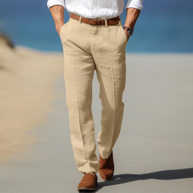 PANTALONI DA UOMO DI LUSSO IN LINO PREMIUM